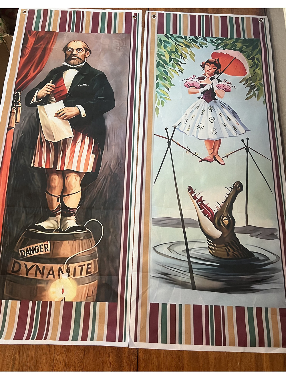 Haunted Mansion Stretching Room Portrait Banners Set of 4 Halloween Wall Decor